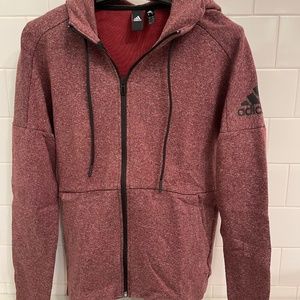 Red Adidas Zip-Up Sweatshirt